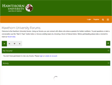 Tablet Screenshot of forum.hawthornuniversity.org